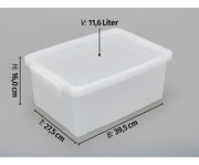 Betzold Aufbewahrungsbox 16 x 39 5 x 27 5 cm DIN A4 weiss transparent aus treeNside Material 2