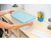 Betzold Aufbewahrungsbox 16 x 39 5 x 27 5 cm weiss transparent Naturfarben 5