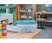 Betzold Aufbewahrungsbox 16 x 39 5 x 27 5 cm weiss transparent Naturfarben 7