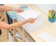 Betzold Aufbewahrungsbox 16 x 39 5 x 27 5 cm weiss transparent Naturfarben 6