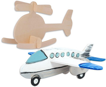 Marabu 3 D Puzzle aus Holz: Hubschrauber und Flugzeug