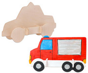 Marabu 3 D Puzzle aus Holz: Polizei und Feuerwehrauto 1