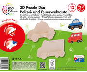 Marabu 3 D Puzzle aus Holz: Polizei und Feuerwehrauto 4