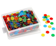 Betzold Grosse Kunststoffbox gefüllt mit 1000 farb transparenten Chips 1