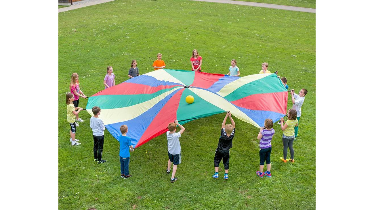 Kinder Regenbogen Fallschirm Spielzeug Schwungtuchspiel  Kindergarten Outdoor CH 