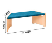 EduCasa Trapezbank mit Teppich 3