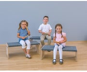 EduCasa Rechteckbank mit Teppich 6