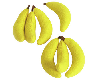 Filz Bananen 7 Stück ca 8 cm