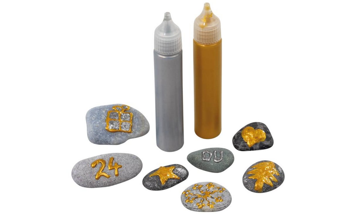 3-D Perlen-Pen Gold und Silber
