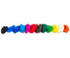 Filzwolle - Regenbogen 12 Farben 100 g-2