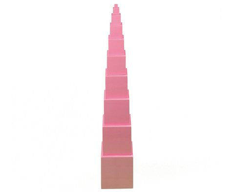 Betzold Wuerfelturm in Rosa mit 10 Wuerfeln