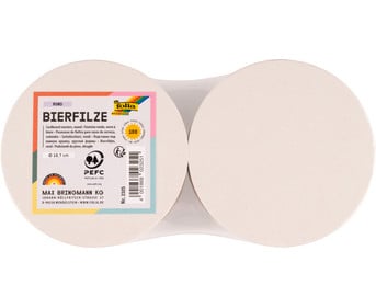 folia Bierdeckel rund blanko 100 Stück