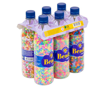 Midi Bügelperlen Mix in Flaschen 6 x 3500 Perlen