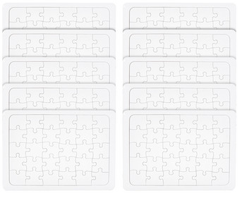 10 Puzzle mit Rahmen blanko