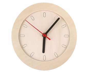 Uhr mit Holzrahmen blanko