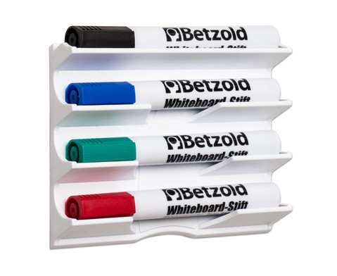 Locolo Whiteboard-Stifthalter mit 4 magnetischen Whiteboard-Radiergummis 2 Packungen Weiß 