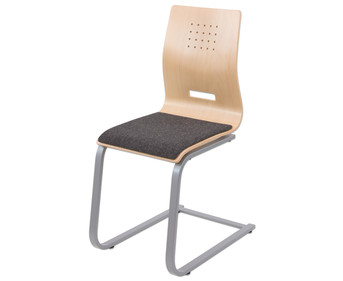 Betzold Schülerstuhl mit Buchenholz Schale und Sitzpolster
