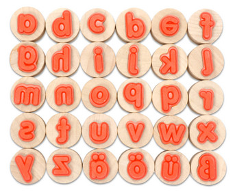 Holzstempel Buchstaben