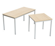 Stahlrohrtisch quadratische Tischbeine 1