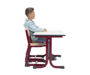 Zweier Schülertisch C Fuss ohne Drahtkorbablagen 6