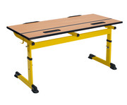 Aluflex Zweier Schülertisch höhenverstellbar ohne Drahtkorbablage 5