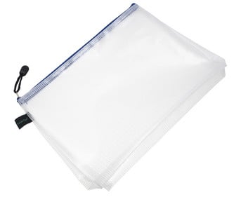 Reissverschlussbeutel mit Dehnfalte ohne PVC 3 Stück transparent