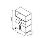 Betzold Flexwall Kombischrank 3 OH 2 Schübe 3