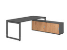 Betzold Schreibtisch mit Sideboard höhenverstellbar Kufengestell