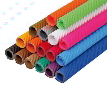 Bastelwellpappe 50 x 70 cm 10 Bogen Einzelfarben