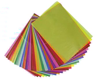 Transparentpapier 42 g/m² 70 x 100 cm 25 Bogen 10 Farben