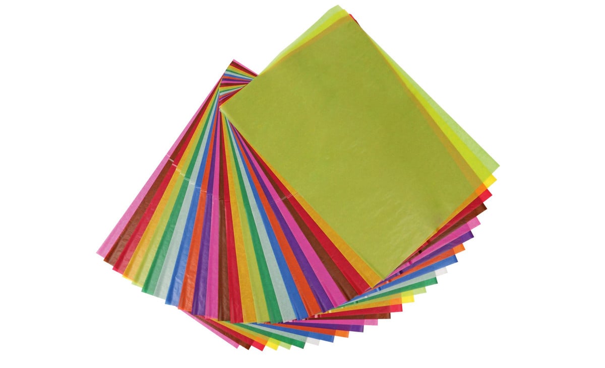 folia Transparentpapier, 42 g/m², 70 x 100 cm, 25 Bogen, 10 Farben