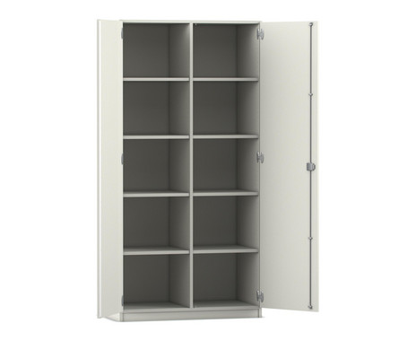 Flexeo® Schrank 10 Fächer Mittelwand 2 Türen Breite 94 4 cm