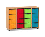 Flexeo® Regal 4 Reihen 16 grosse Boxen 1