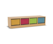 Flexeo® Regal 4 Reihen 4 grosse Boxen Mittelwand 1