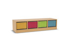 Flexeo® Regal 4 Reihen 4 grosse Boxen Mittelwand
