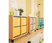 Flexeo® Regal 2 Reihen 4 grosse Boxen Mittelwand 2