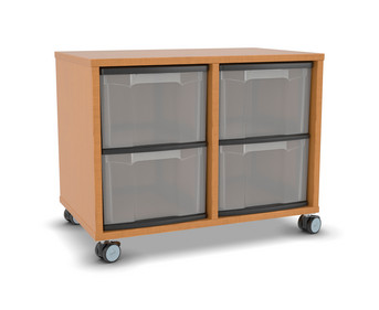 Flexeo® Regal 2 Reihen 4 grosse Boxen Mittelwand