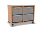 Flexeo® Regal 2 Reihen 4 grosse Boxen Mittelwand