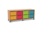 Flexeo® Regal 4 Reihen 8 grosse Boxen Mittelwand