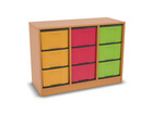 Flexeo® Regal 3 Reihen 9 grosse Boxen Mittelwand