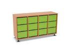 Flexeo® Regal 4 Reihen 12 grosse Boxen Mittelwand