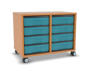 Flexeo® Regal 2 Reihen 8 kleine Boxen Mittelwand 1
