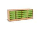 Flexeo® Regal 4 Reihen 16 kleine Boxen Mittelwand