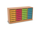 Flexeo® Regal 4 Reihen 24 kleine Boxen Mittelwand