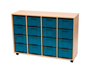 Flexeo® Regal 4 Reihen 16 grosse Boxen aus biobasiertem treeNside Material 3