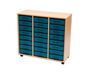 Flexeo® Regal 3 Reihen 24 kleine Boxen aus biobasiertem treeNside Material 2