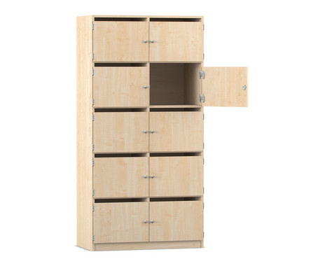 Flexeo® Schliessfachschrank 10 Fächer mit Briefschlitzen Breite 94 4 cm