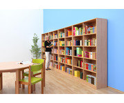 Flexeo® Bibliotheksregal 40 Fächer hoch Breite 377 6 cm 2