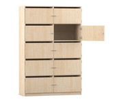 Flexeo® Schliessfachschrank 10 Fächer mit Briefschlitzen Breite 126 4 cm 1