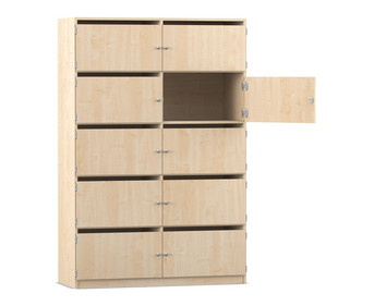 Flexeo® Schliessfachschrank 10 Fächer mit Briefschlitzen Breite 126 4 cm